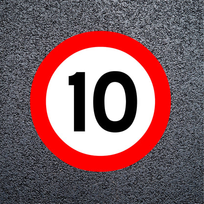 10 Mph Speed Limit Roudel Floor Signs