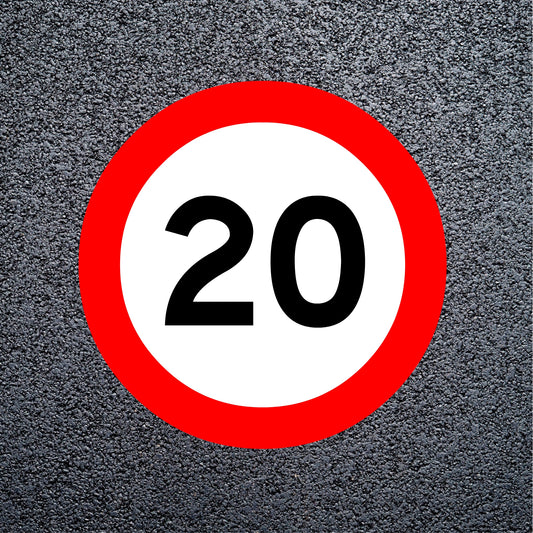 20 Mph Speed Limit Roudel Floor Signs