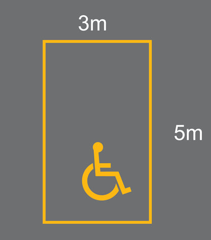 Disabled Parking Bay With Icon 3x5m