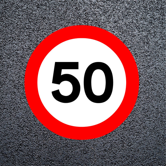 50 Mph Speed Limit Roudel Floor Signs