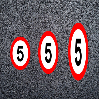 5 Mph Speed Limit Roudel Floor Signs