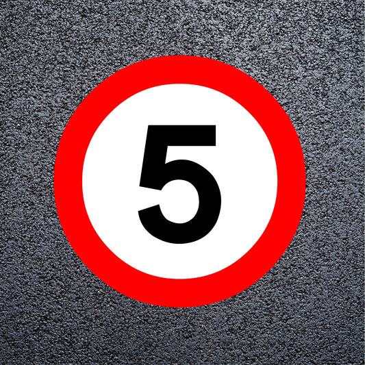 5 Mph Speed Limit Roudel Floor Signs