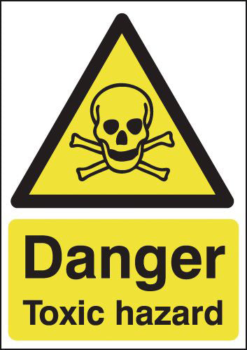 Danger Toxic Hazard Triangle 85x60cm