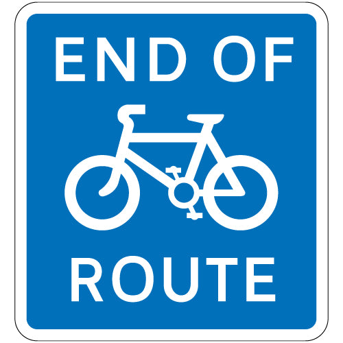 Cycle Lane End of Route Sign 1.2m