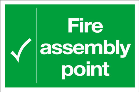 Fire Assembly Point text 1m