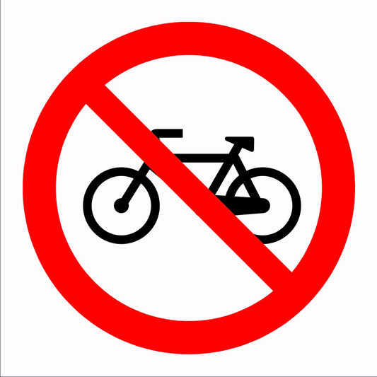 No Cycling Sign 1.2m