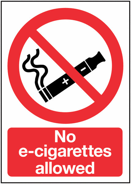 No E-cigarettes allowed sign 1.2m