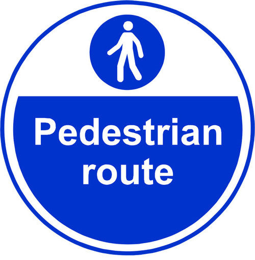 "Pedestrians route" Sign 1m
