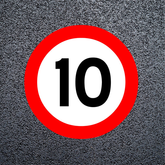10 Mph Speed Limit Roudel Floor Signs