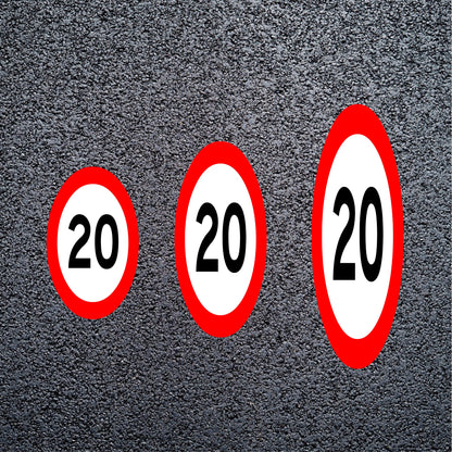 20 Mph Speed Limit Roudel Floor Signs