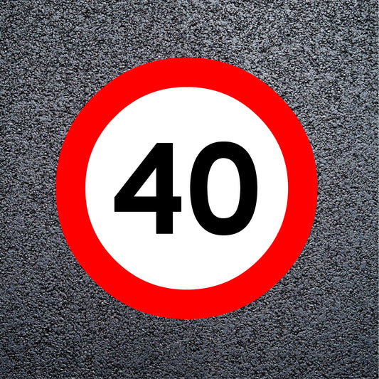 40 Mph Speed Limit Roudel Floor Signs