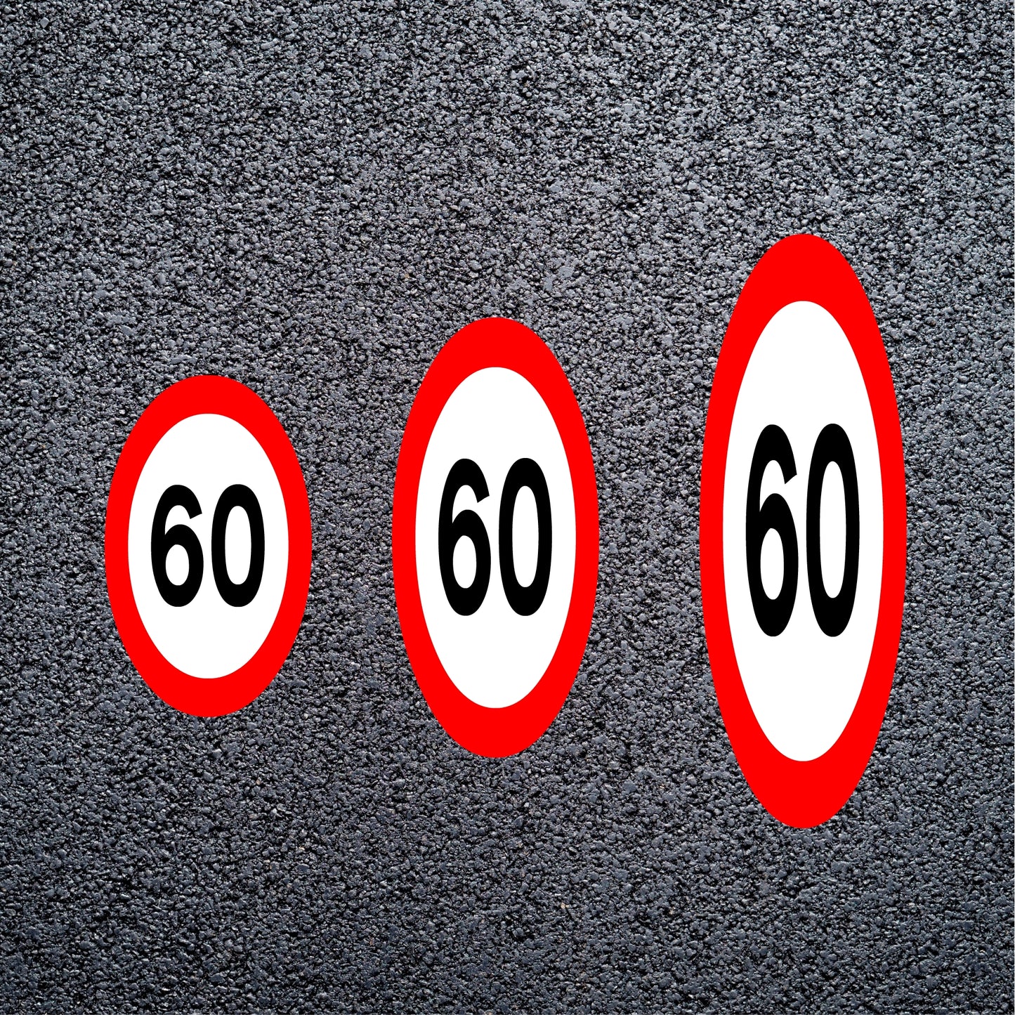 60 Mph Speed Limit Roudel Floor Signs