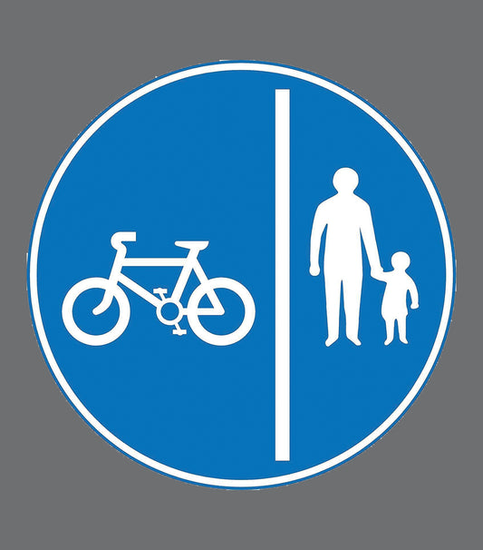 Blue Cycle and Pedestrian Sign 1.2m