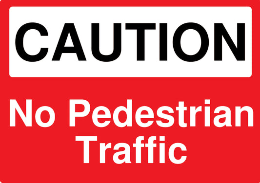 Caution pedestrian Sign 85x60cm
