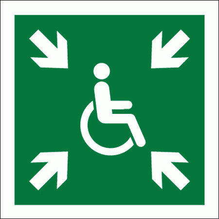 Disabled Fire Assembly Point 1m