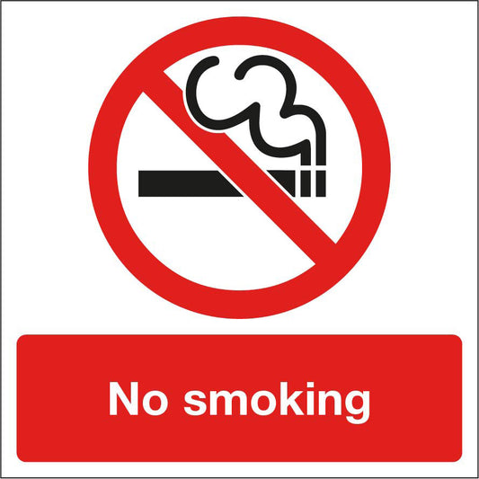 No Smoking area 1.2m with text