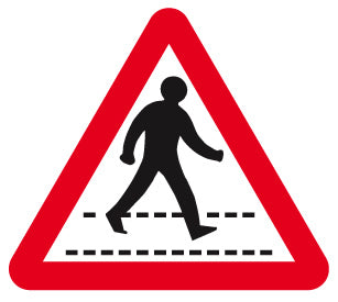Pedestrians Crossing Sign 1m